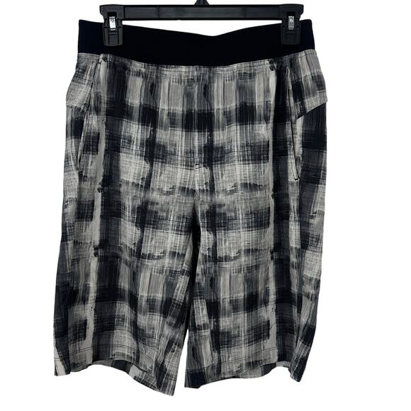 Lululemon The Plaid men’s shorts small 10” inseam liner less pockets - Picture 1 of 9